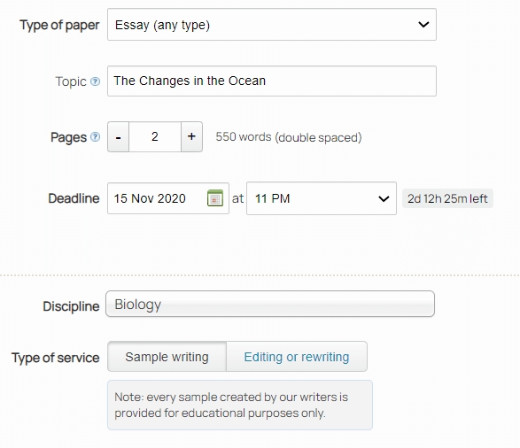 Writemyessayonline order form