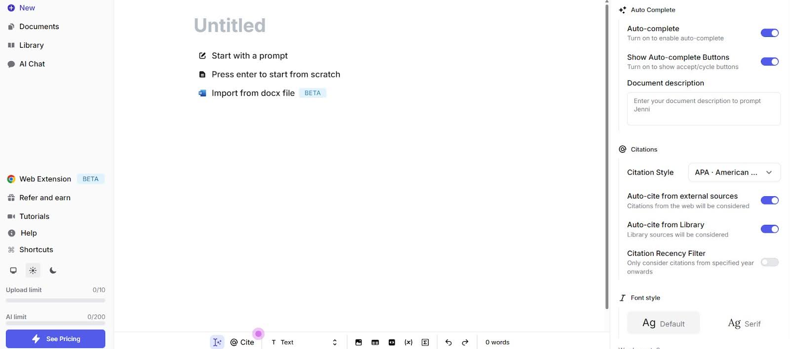 Jenni AI how it works
