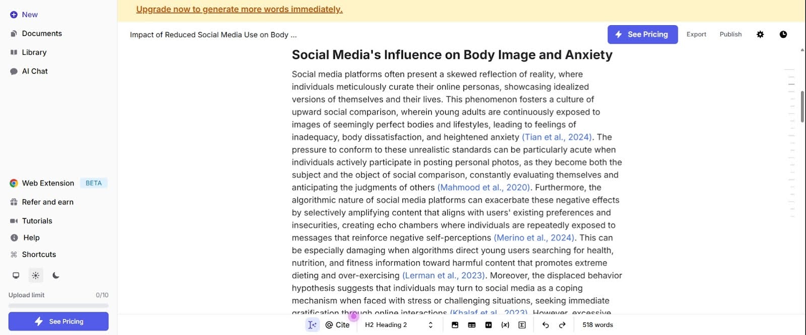 Jenni AI paper quality