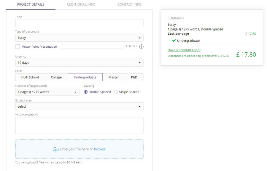 Bestessays order form