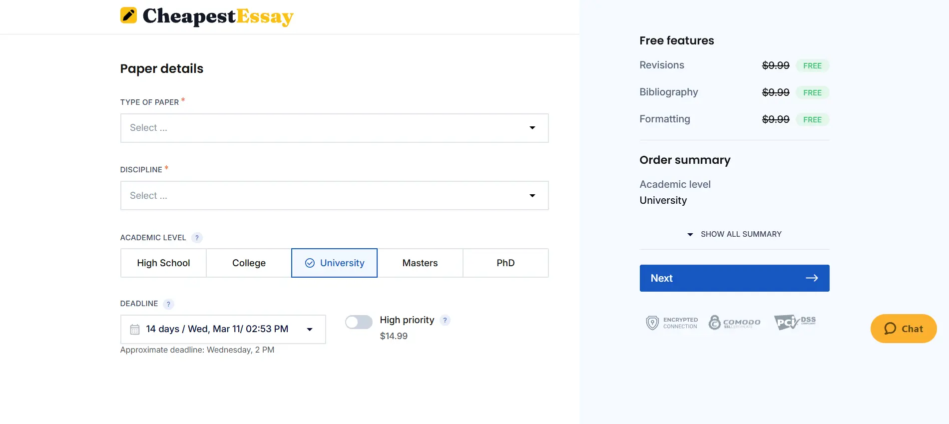 cheapest essay ordering process
