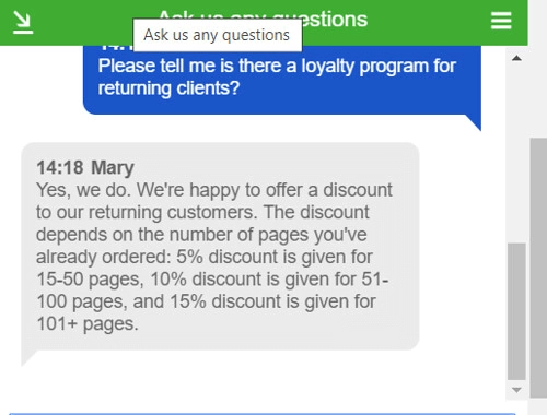 Proessaywriting loyalty program