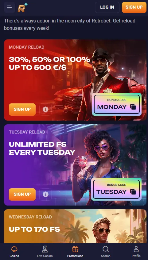 RetroBet casino and app RetroBet casino and app