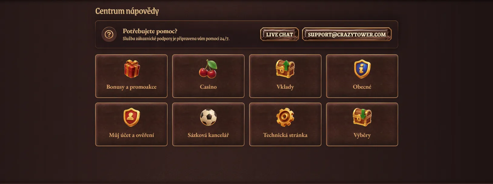 Zákaznická podpora Zákaznická podpora
