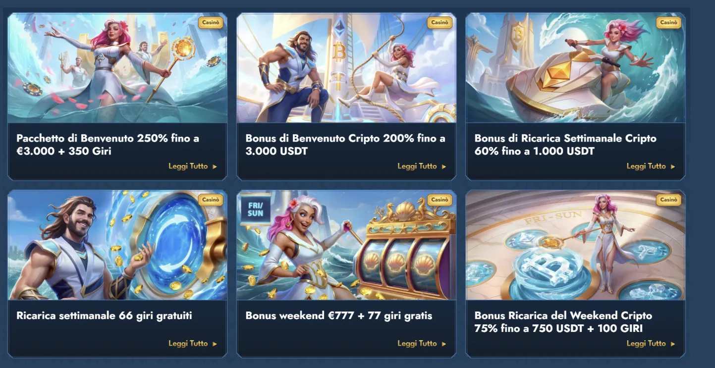 Bonus e promozioni su Crazy Tower Casino&nbsp;
