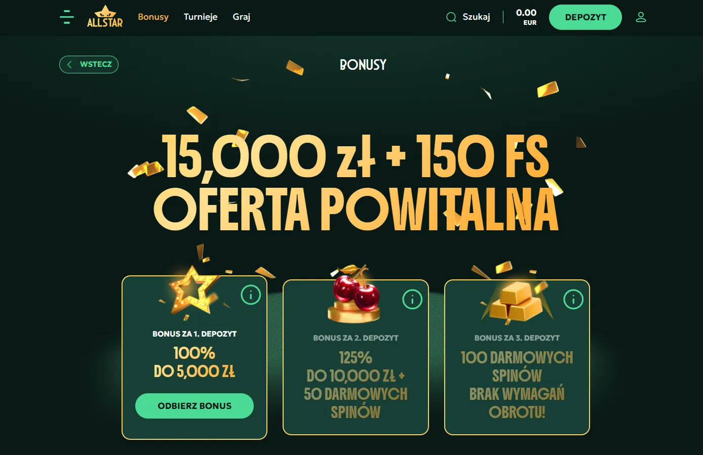 Promocje w ofercie Allstars kasyna online