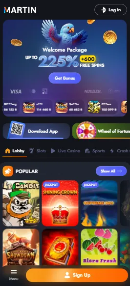 Martin Казино и Приложение