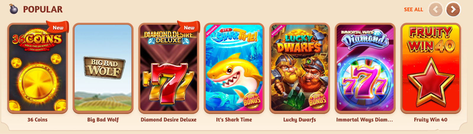 BillyBets kazino igre