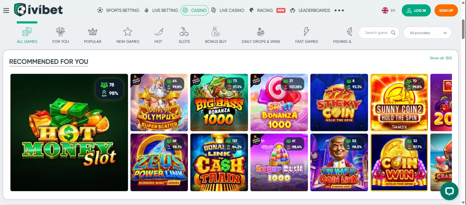 IviBet онлајн казино игре