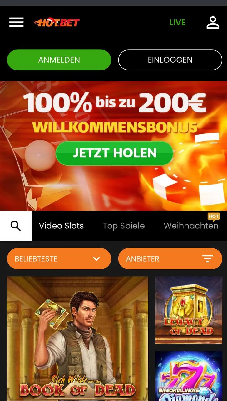 HotBet Casino Mobile und App