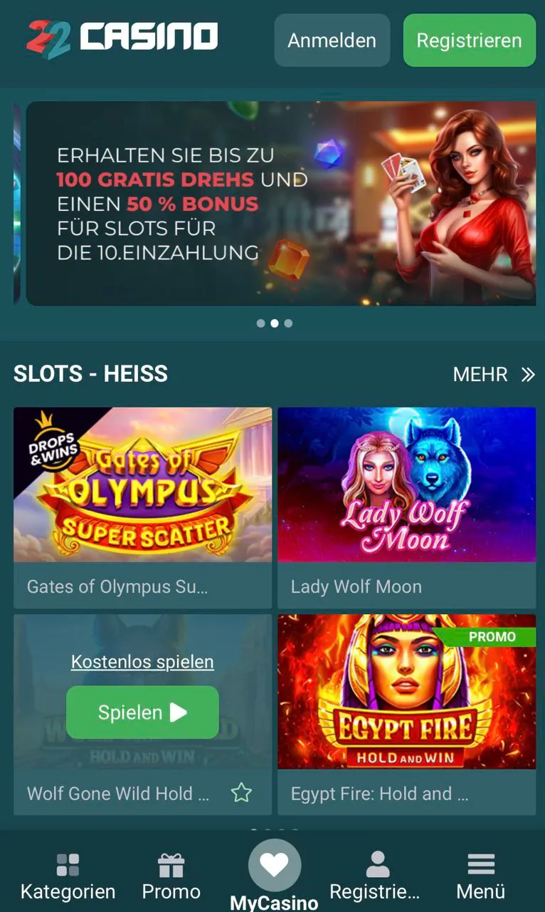 22casino Casino und App 22casino Casino und App