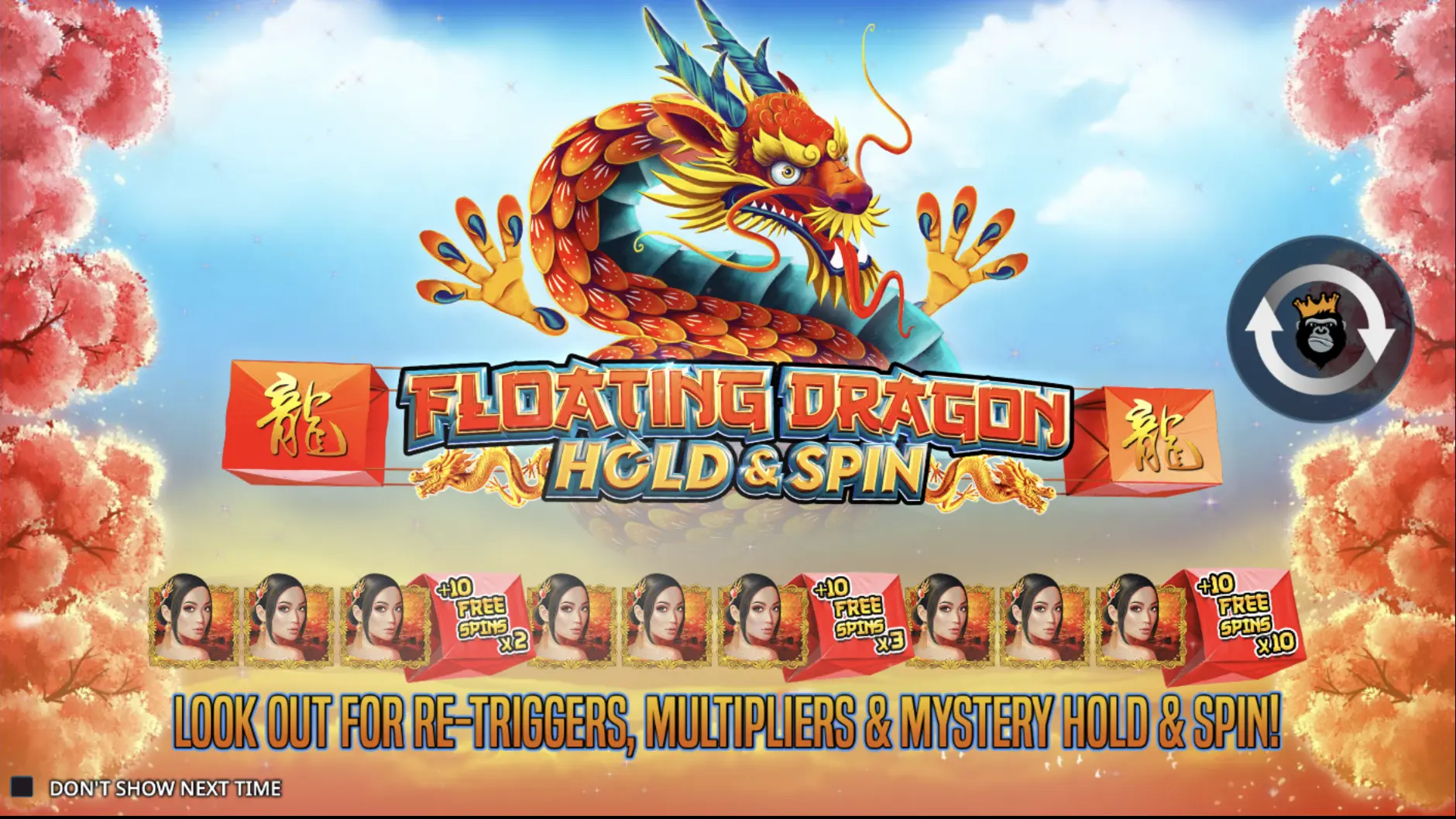 Thema und Grafik des Floating Dragon Spielautomaten