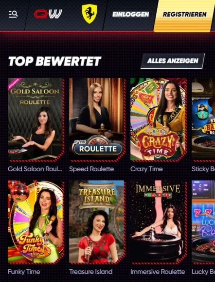 Quickwin Mobiles Casino und App
