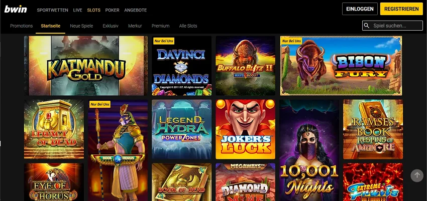 Beste Casino Spiele bei Bwin Casino