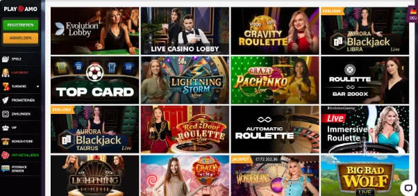 Spiele im Live Casino