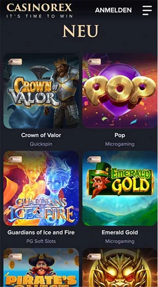 Casino Rex mobile und App
