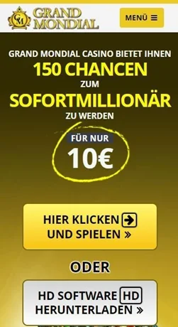 Grand Mondial Casino mobile App