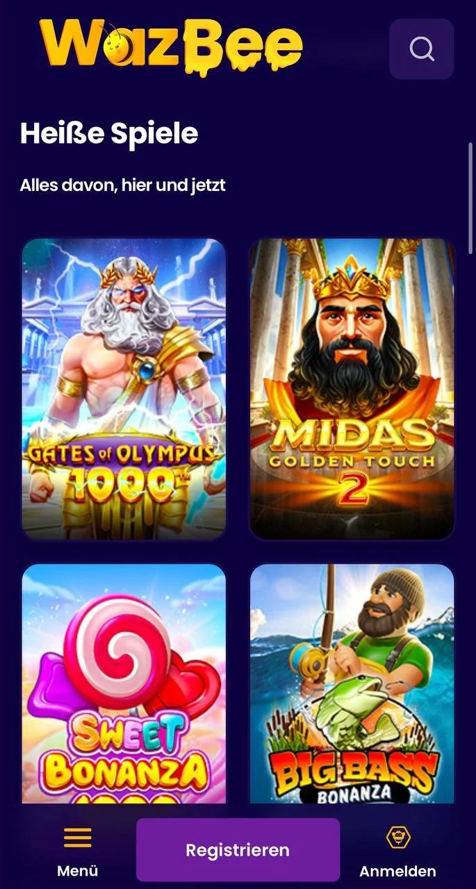 WazBee Mobile Casino und App