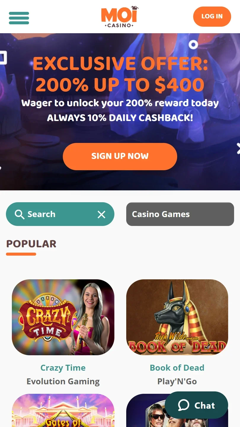 Moi Casino mobile und App
