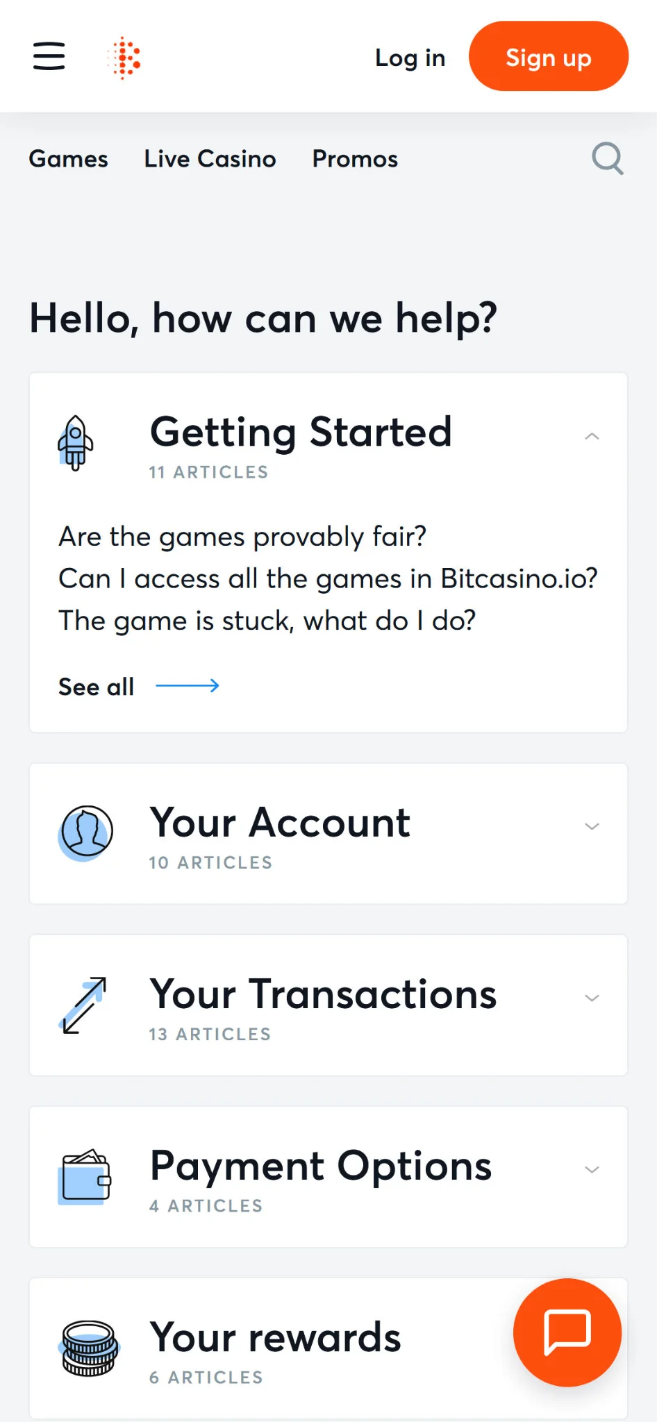 Bitcasino.io Mobile Casino und App