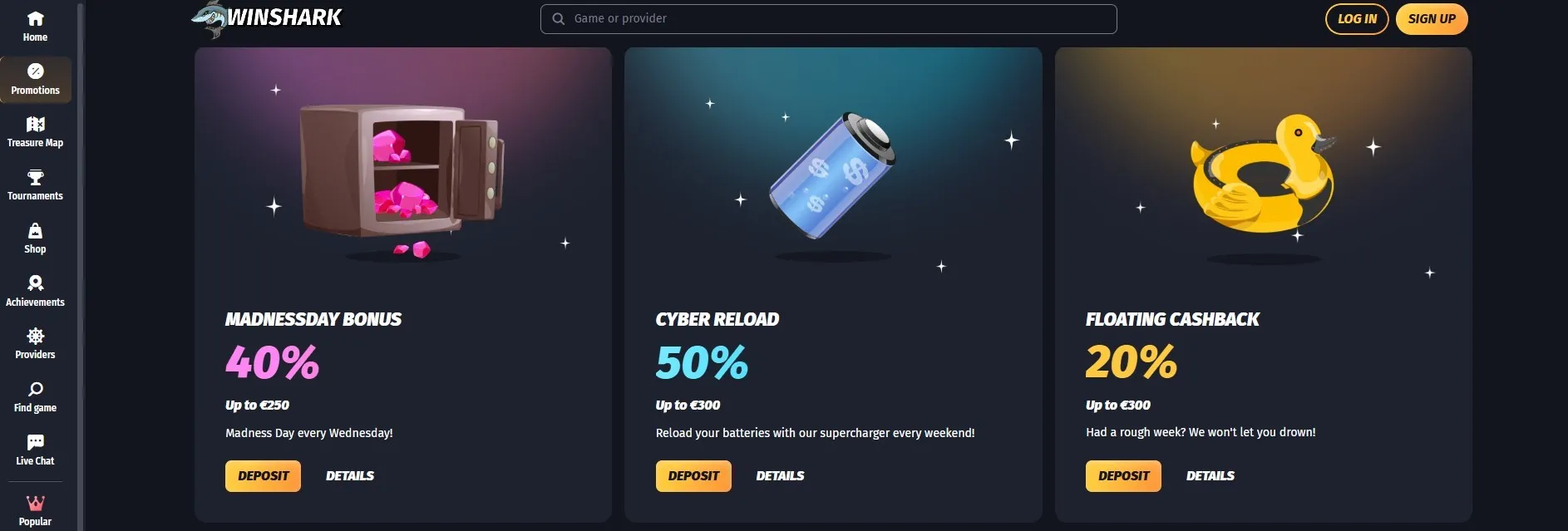 Bonuses and promotions