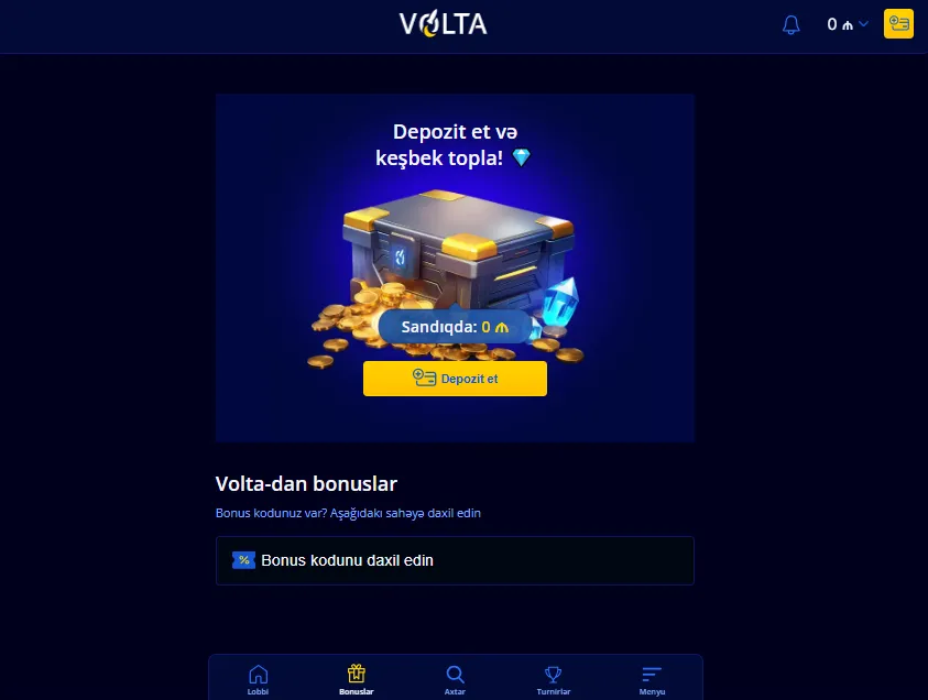 Casino Volta Bonus və Promosyonları