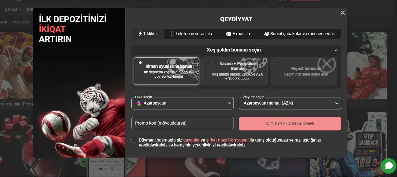 Bonus və Promosyonlar Bonus və Promosyonlar