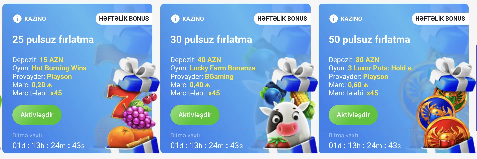 Bonuslar və Promosiyalar