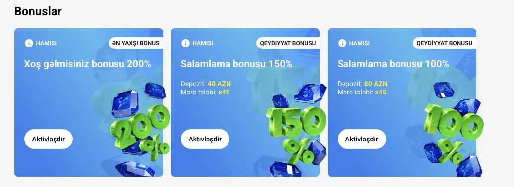 Bonuslar və Promosiyalar