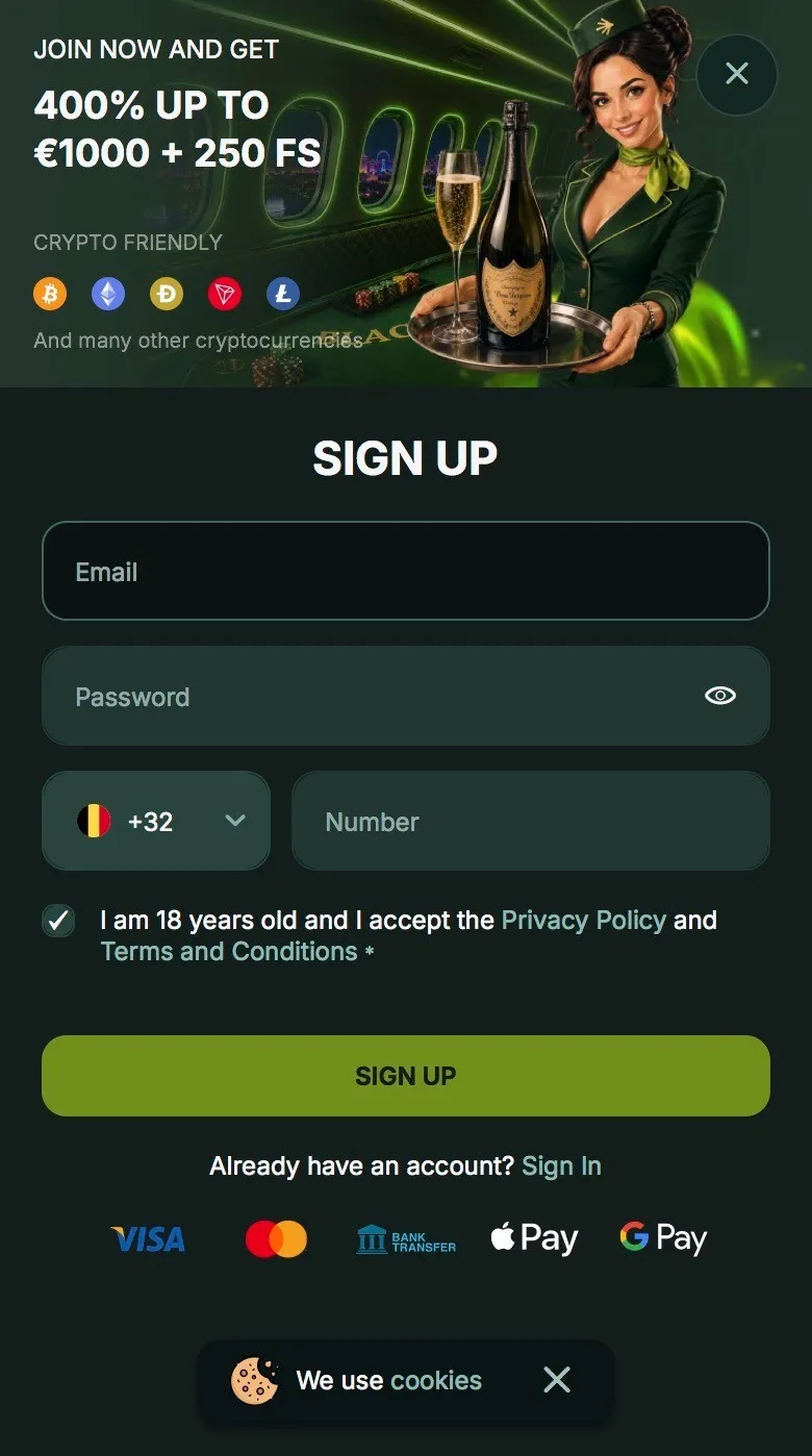 Application et version mobile de Betnjet