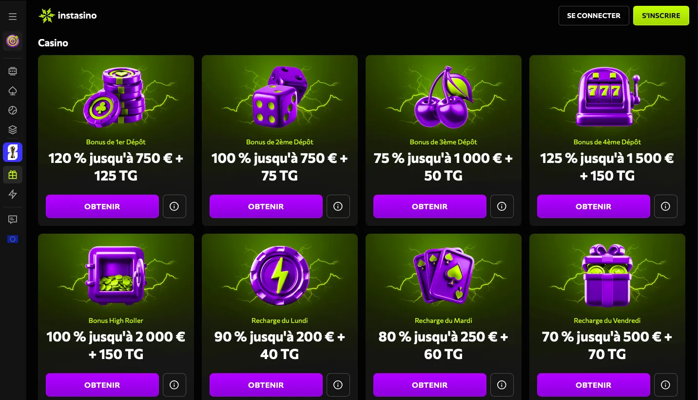 Bonus et Promotions Bonus et Promotions
