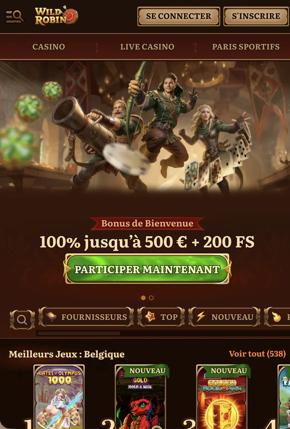 WildRobin Casino et application WildRobin Casino et application