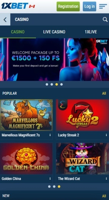 1xbet Mobile Casino and App