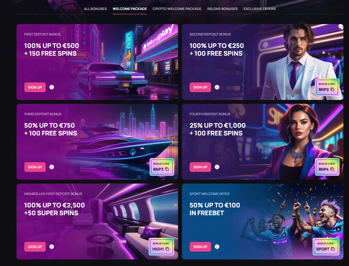 Bonuses and Promotions