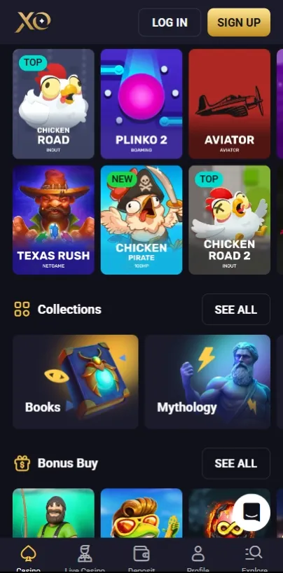 RollXO Casino and App