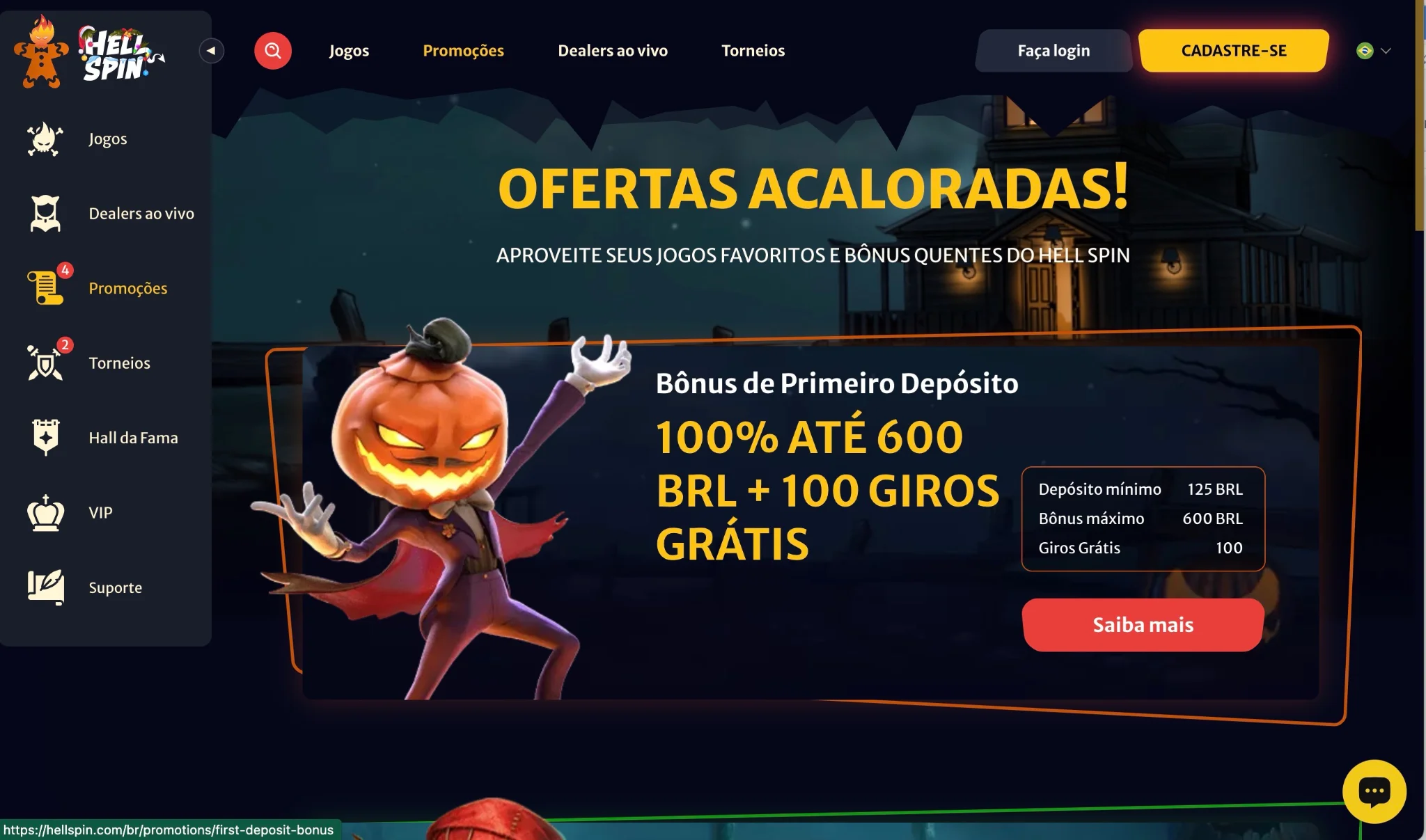 Bônus e Promoções