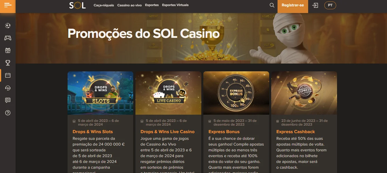 Sol Casino bônus e suas promoções