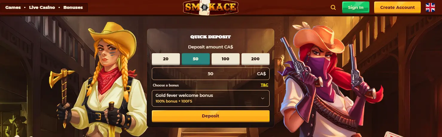 Smokace Casino Overview