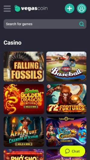 VegasCoin mobile Casino und App