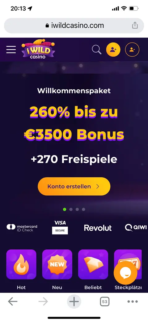 I Wild Casino Mobile und App