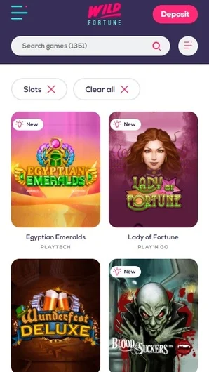 Wild Fortune mobile Casino und App