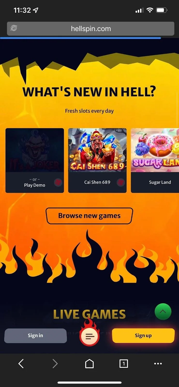Hell Spin Casino Mobile