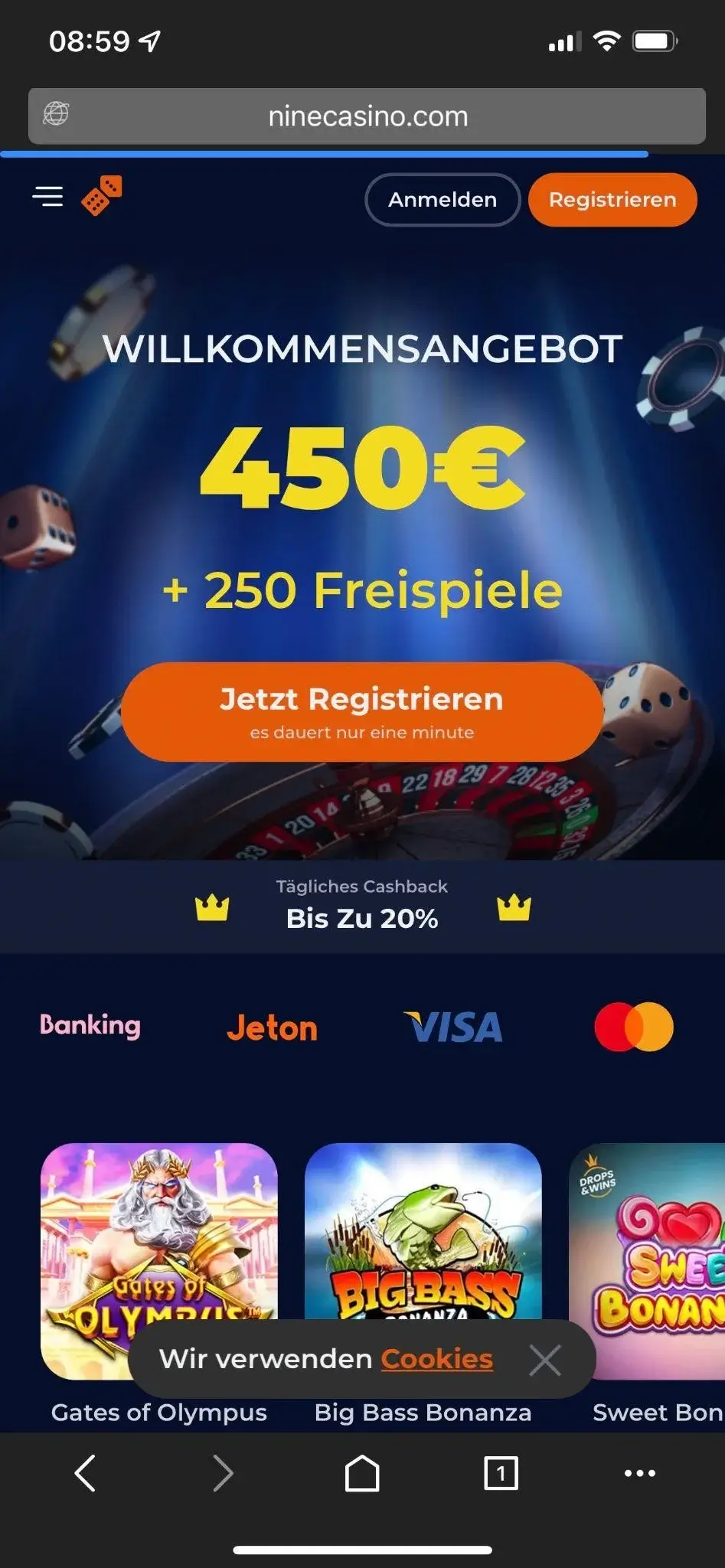 Nine Casino Mobile und App