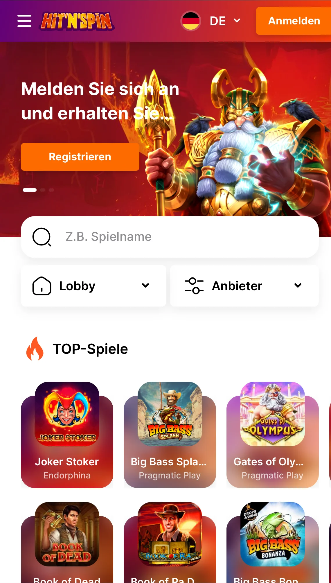 Hit’n’spin mobile Casino und App