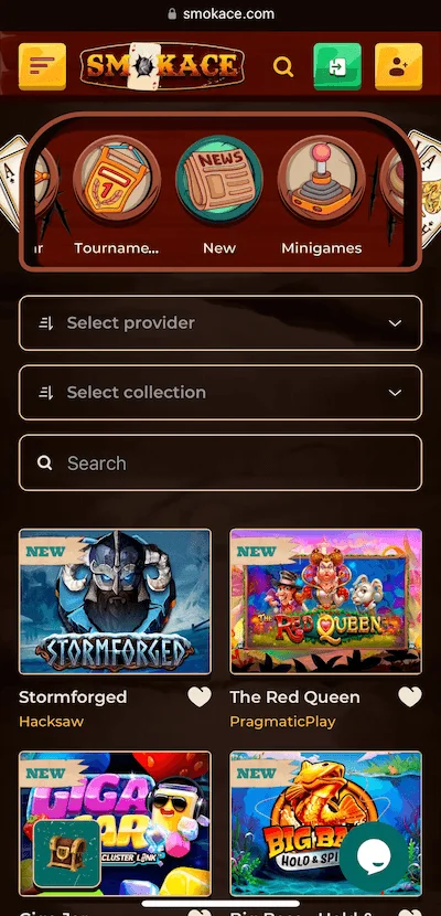 Smokace Casino mobile Casino und App