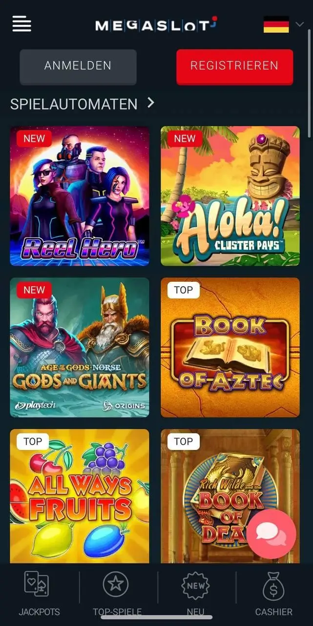 Megaslot Mobile Casino und App
