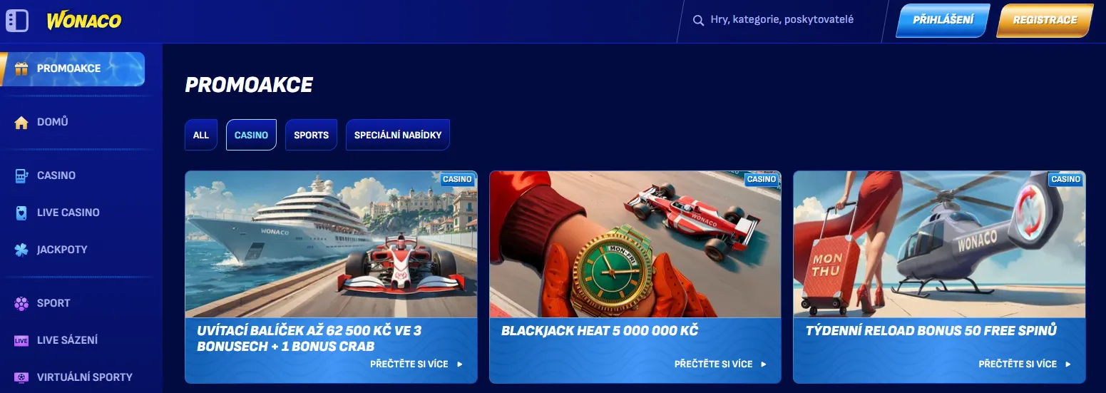 Bonusy a promo akce 
