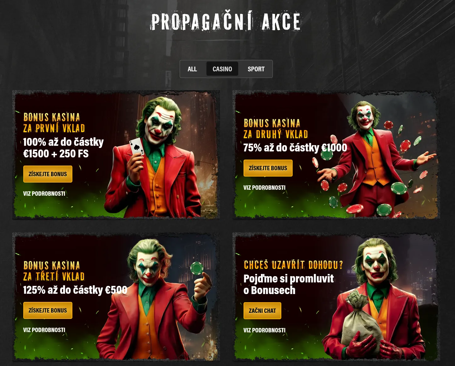 Bonusy a promoakce Bonusy a promoakce