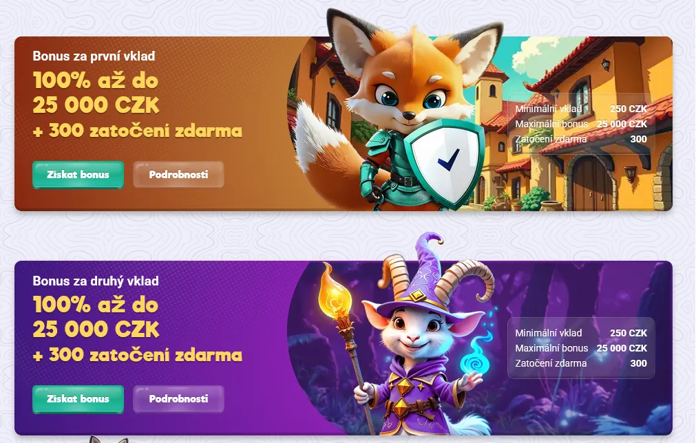 Bonusy a promoakce Bonusy a promoakce