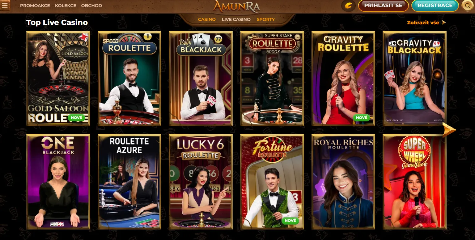 AmunRa v&yacute;běr hern&iacute;ho katalogu